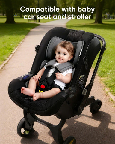 TinlyFinly Infant Car seat Insert, for Preemie Newborn Infant, Gray