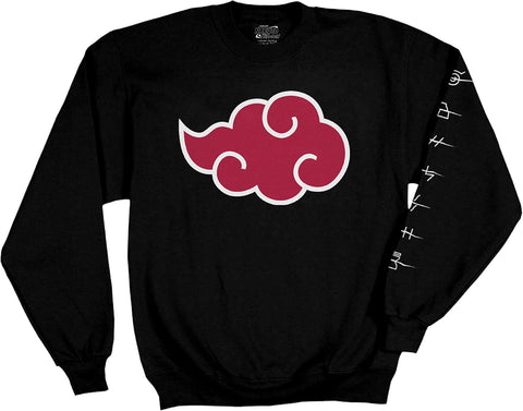 Ripple Junction Men’s Naruto Shippuden Anti-Leaf Clouds Crew-Neck Fleece Sweatshirt