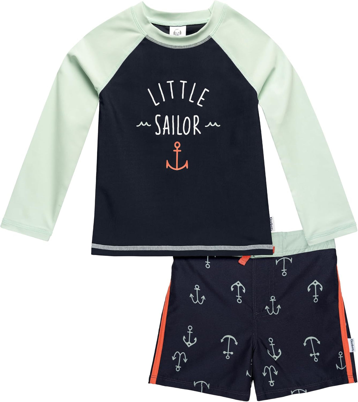 Gerber Baby & Toddler Boys Long Sleeved Rashguard Swim Bathing Suit Set