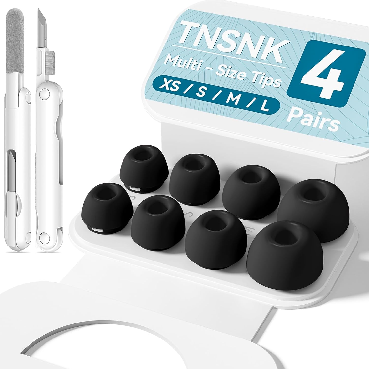 4 Pairs Replacement Ear Tips for AirPods Pro 1st /2nd(Y-Green)