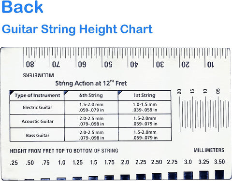 Guitar Action Gauge Ruler, String Height Gauge for Guitar