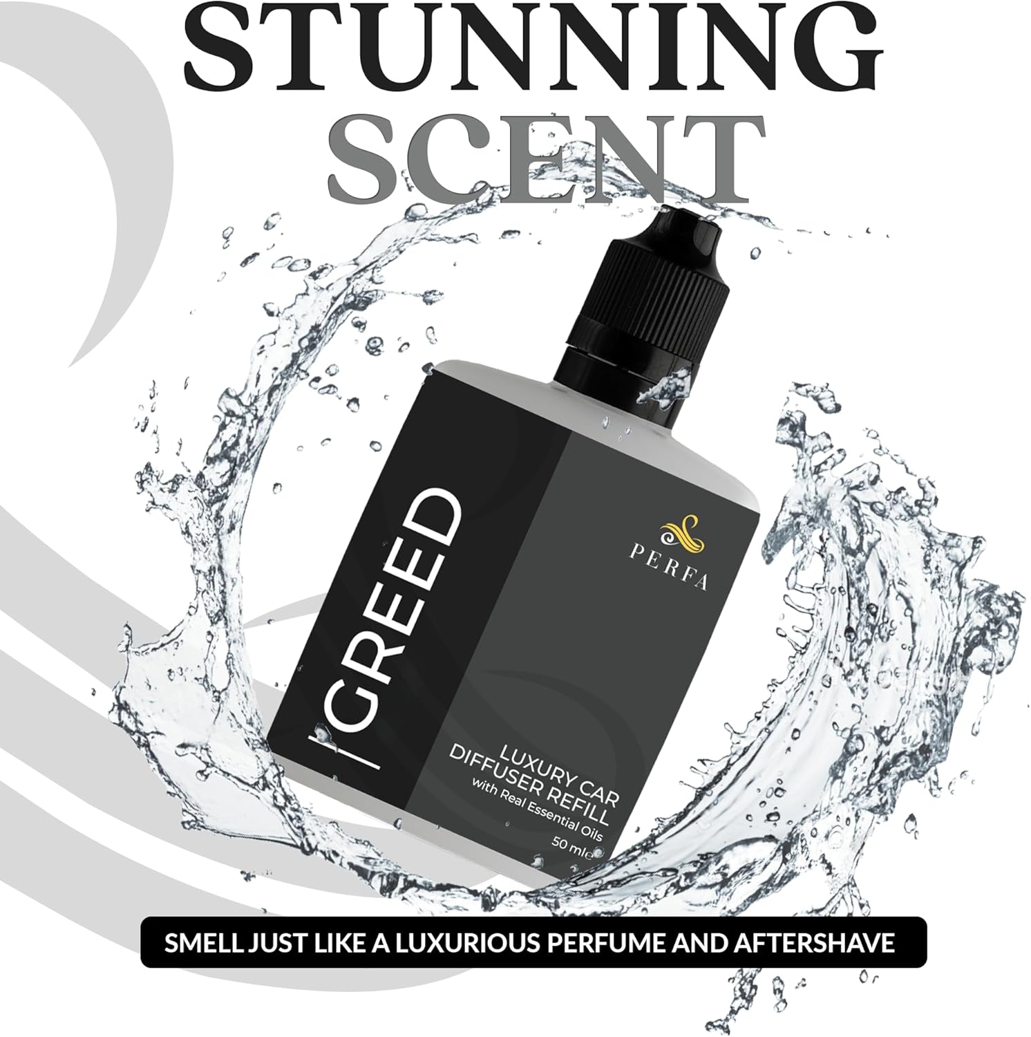 Car Air Freshener for Men - Greed Inspired Perfume Diffuser by Perfa