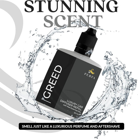 Car Air Freshener for Men - Greed Inspired Perfume Diffuser by Perfa
