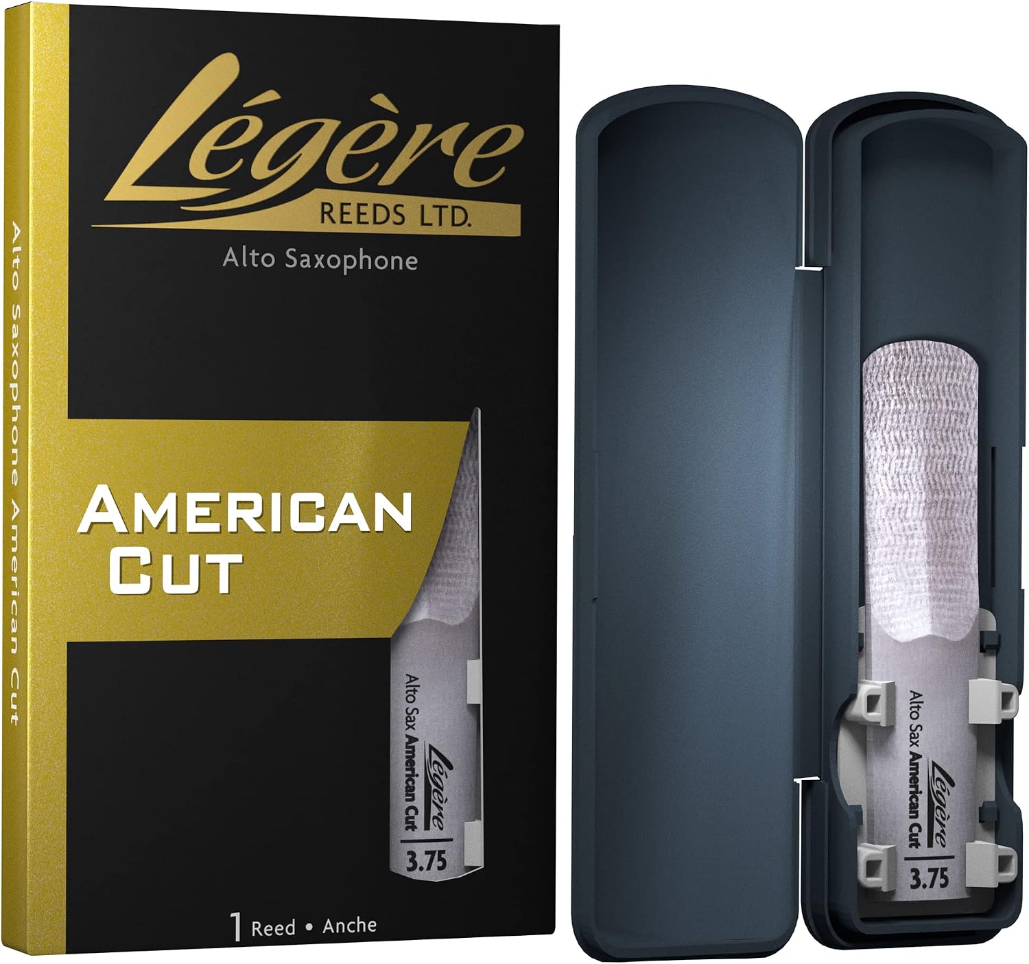 Légère Reeds - Alto Saxophone Reed, American Cut, Strength 3.75 (ASA3.75) - Premium Synthetic Woodwind Reed