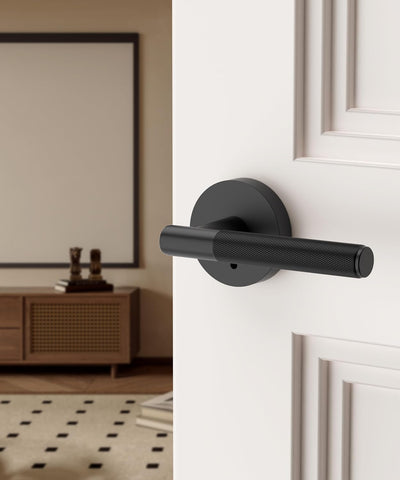 Asidrama 4 Pack Matte Black Privacy Interior Door Handles