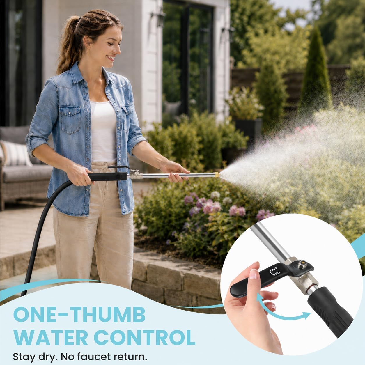 Jet Nozzle for Garden Hose, High Pressure Washer Hose Nozzle