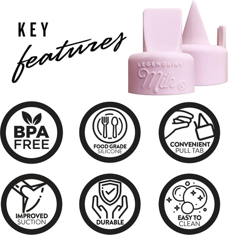 Legendairy Milk Duckbill Valves for Spectra Breast Pumps, 6 Ct, BPA-Free