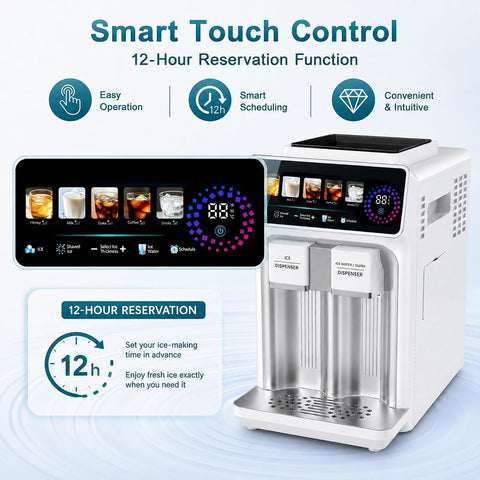 3-in-1 Countertop Bullet Ice Maker, Ice Shaver and Water Dispenser