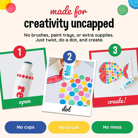 Do A Dot Art! Markers 6-Pack Rainbow Washable Paint Markers