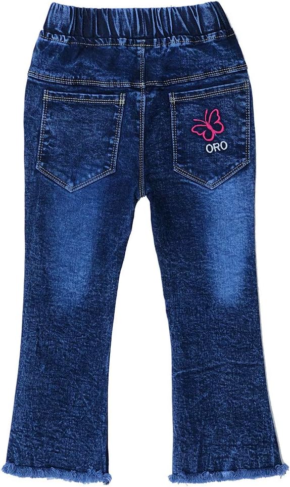 Peacolate 4-9T Infant Little Kids Girls Embroidery Jeans Denim Pants