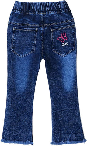 Peacolate 4-9T Infant Little Kids Girls Embroidery Jeans Denim Pants