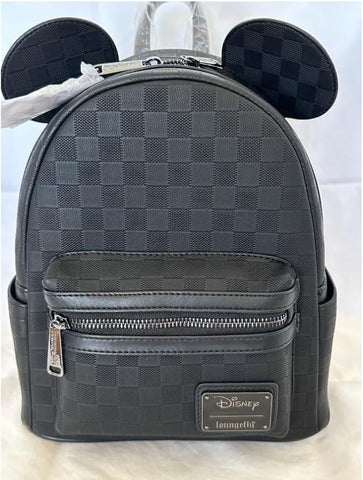 Loungefly Mickey Mouse Checkered Texture Mini Backpack