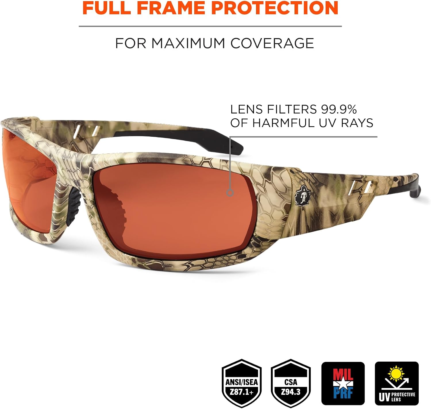 Ergodyne Skullerz ODIN Safety Glasses Sunglasses, Impact Resistant Z87.1+
