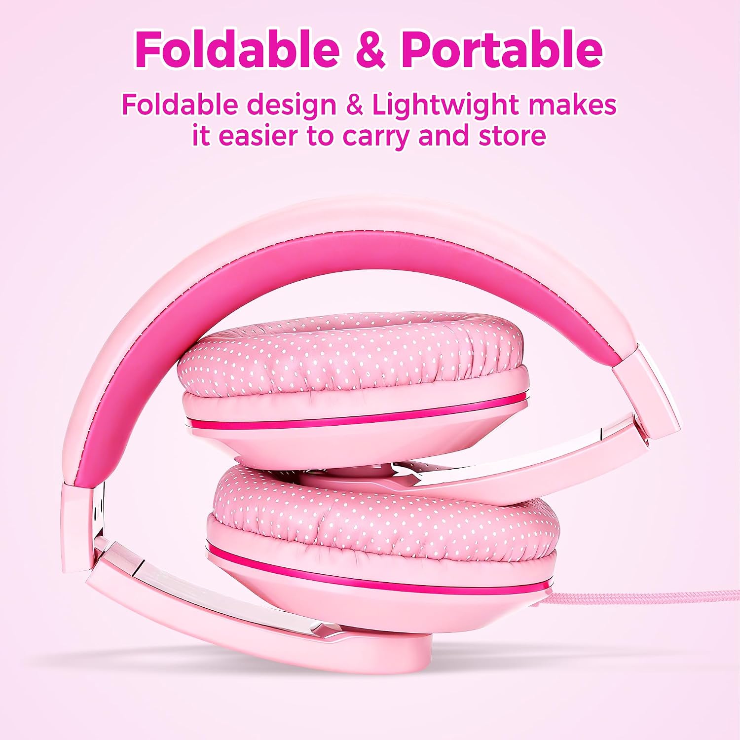 rockpapa Comfort+ Wired Kids Headphones with Microphone & 3.5mm for School