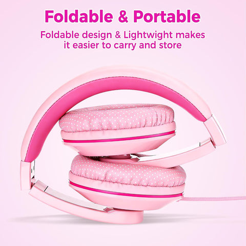 rockpapa Comfort+ Wired Kids Headphones with Microphone & 3.5mm for School