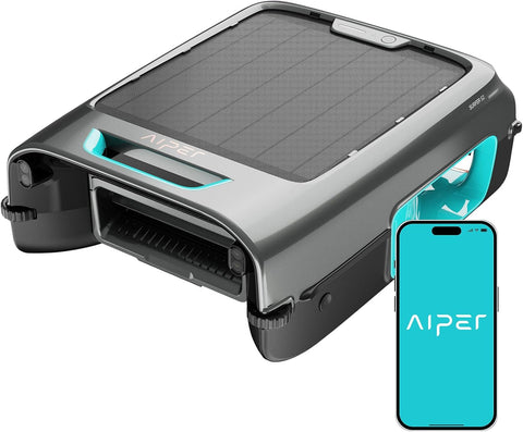 AIPER EcoSurfer S2 24/7 Solar Pool Skimmer Robot with App Support, Blue