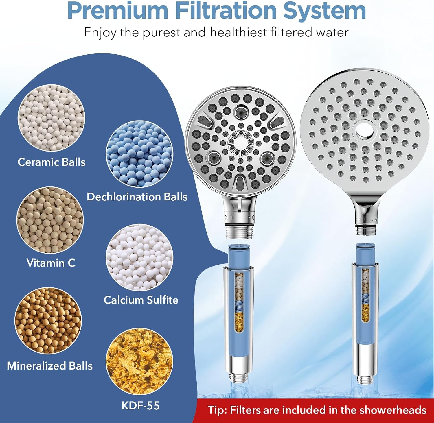 MakeFit Genuine Replacement Filter for Handheld Showerhead 2-PACK (MFR101)