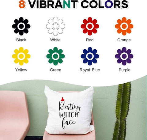 HTVRONT HTV Heat Transfer Vinyl Bundle - 8 Pack 12" x 3FT HTV Vinyl