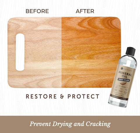 Kate Naturals Mineral Oil for Wood Cutting Board, Food Grade, Odorless, 8oz