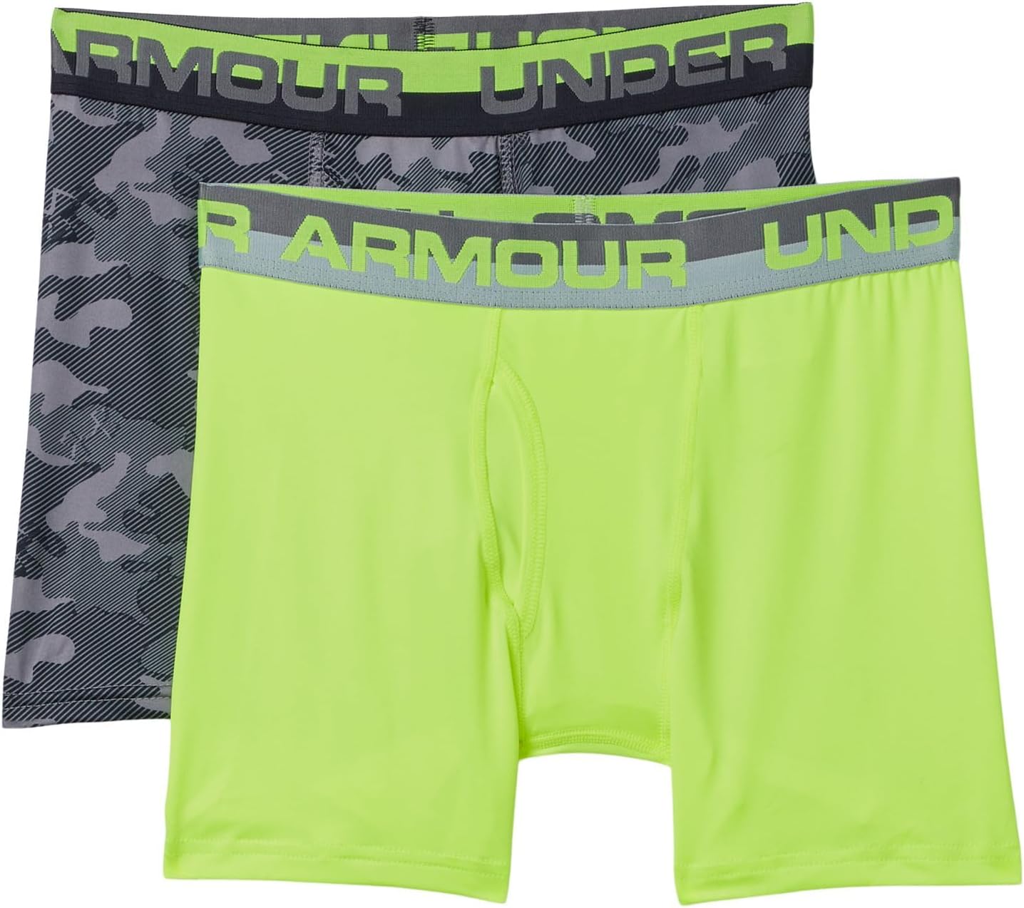 Under Armour Boy's Multipack Performance Tech Boxer Brief, Lightweight & Smooth Stretch Fit