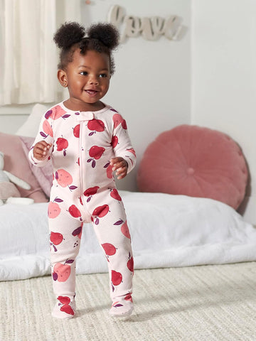 Gerber Baby Girls 4-pack Footed Pajamas