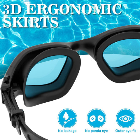 WIN.MAX Swimming Goggles Swim Pool Goggles Anti Fog Anti UV No Leakage Clear Vision for Men Women Adults Teenagers