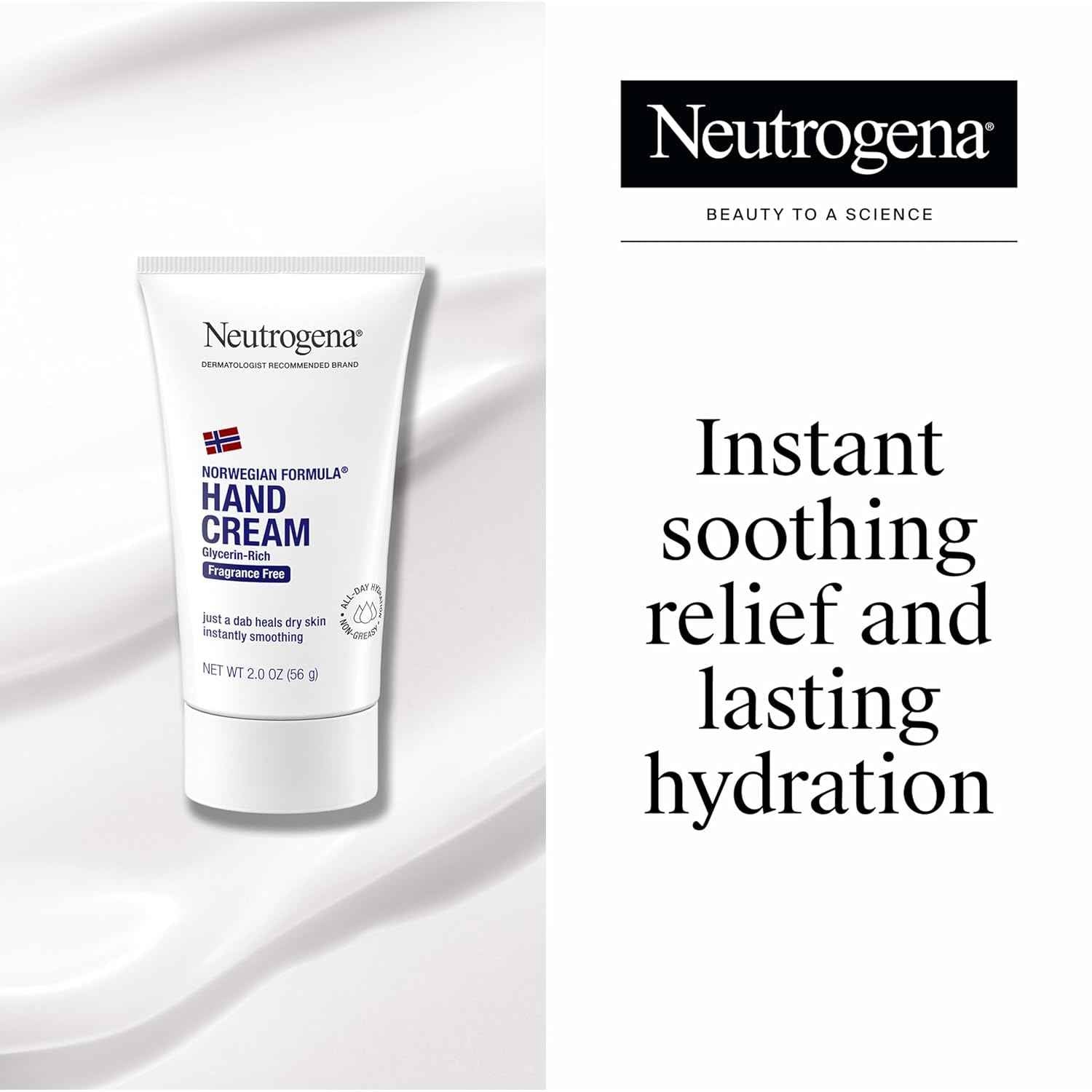 Neutrogena Norwegian Formula Hand Cream, Fragrance Free, 6 x 2 oz | Glycerin, For Dry Hands, Concentrated Relief, Over 200 applications