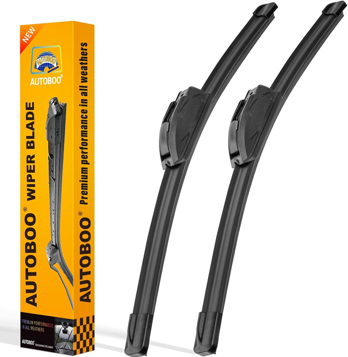 AUTOBOO 18" and 18" Windshield Wipers Blades (Pack Of 2)