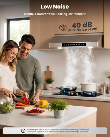 30 Inch Under Cabinet Range Hood, 500 CFM, Duct/Ductless