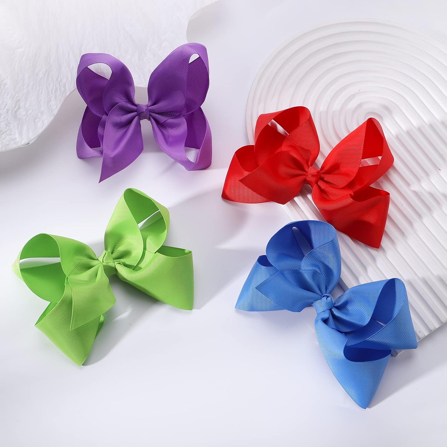 YHXX YLEN Girls Bows Hair Clip 6 Inch Big Hair Bows Clips for Little Girls