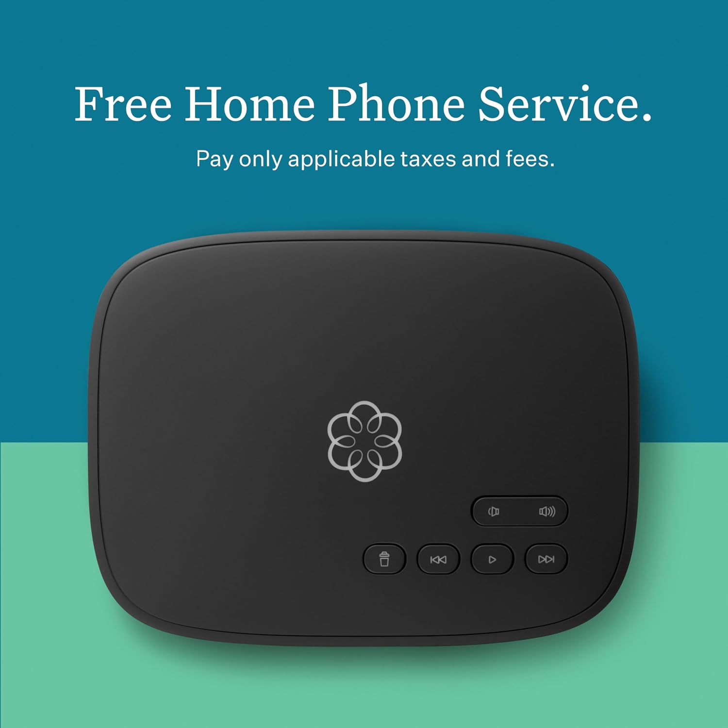Ooma Telo VoIP Free Internet Home Phone Service: Black