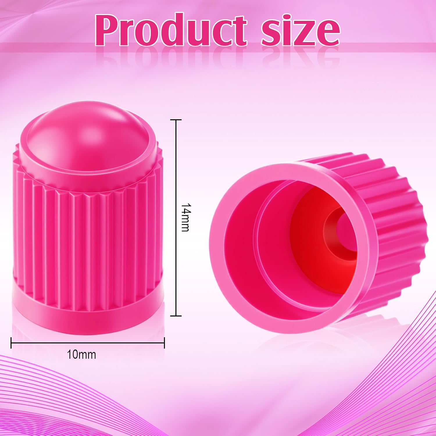 Outus 20 Pcs Tire Valve Stem Caps Car Tire Caps Plastic Universal Valve Stem Covers for Bike Bicycle Cars SUV Trucks Motorcycles (Pink)