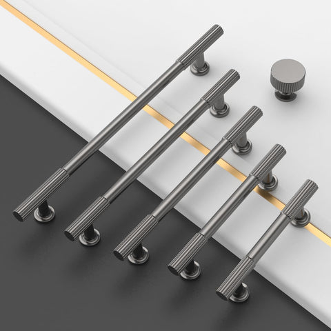 Asidrama 10 Pack Brushed Black Nickel Kitchen Cabinet Knobs