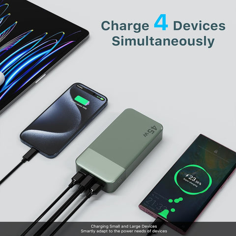 NOBIS Portable Charger 45W 20000mAh Power Bank Fast Charging