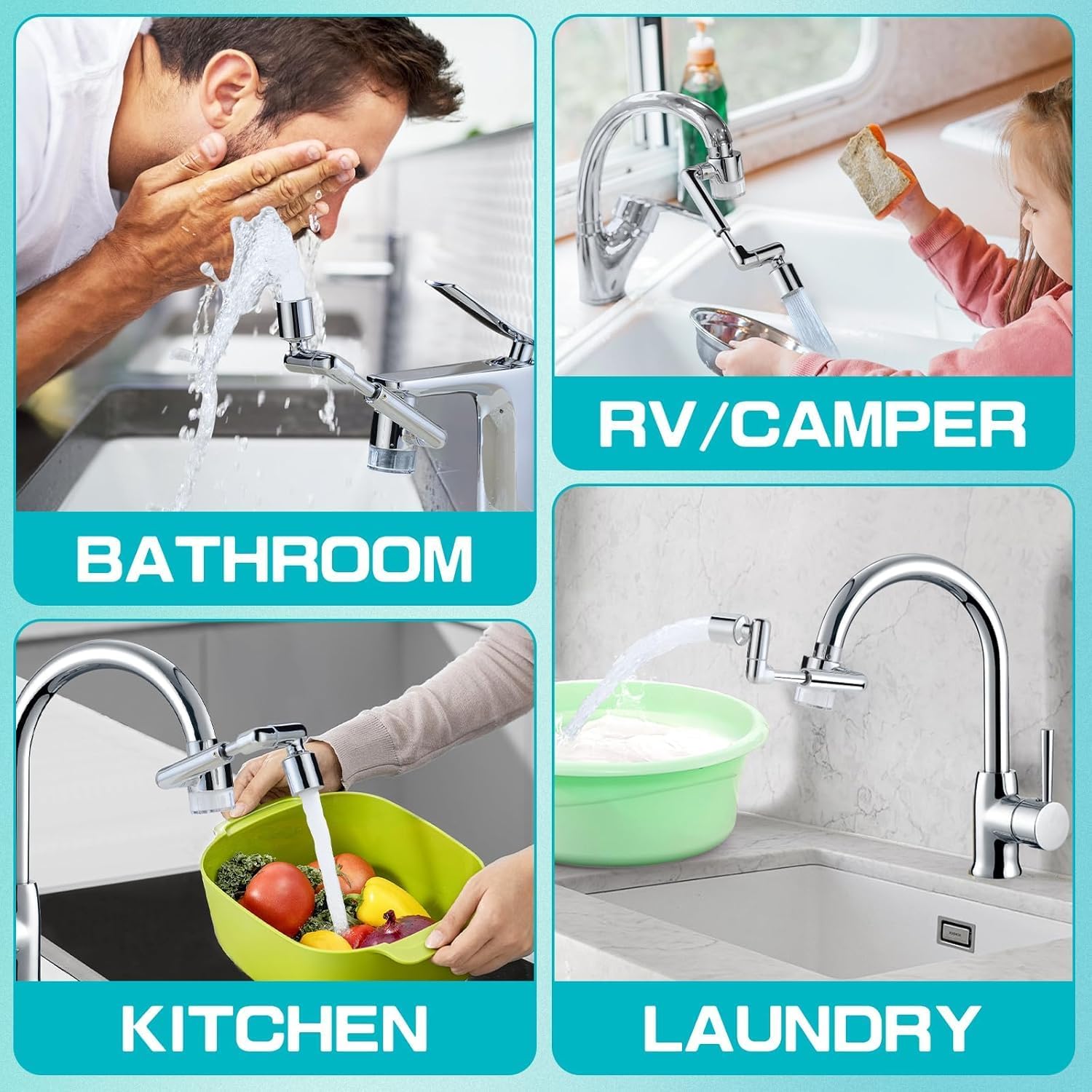 4pcs Carbon Fiber Filter Replacement for CECEFIN Filtered Faucet Extender