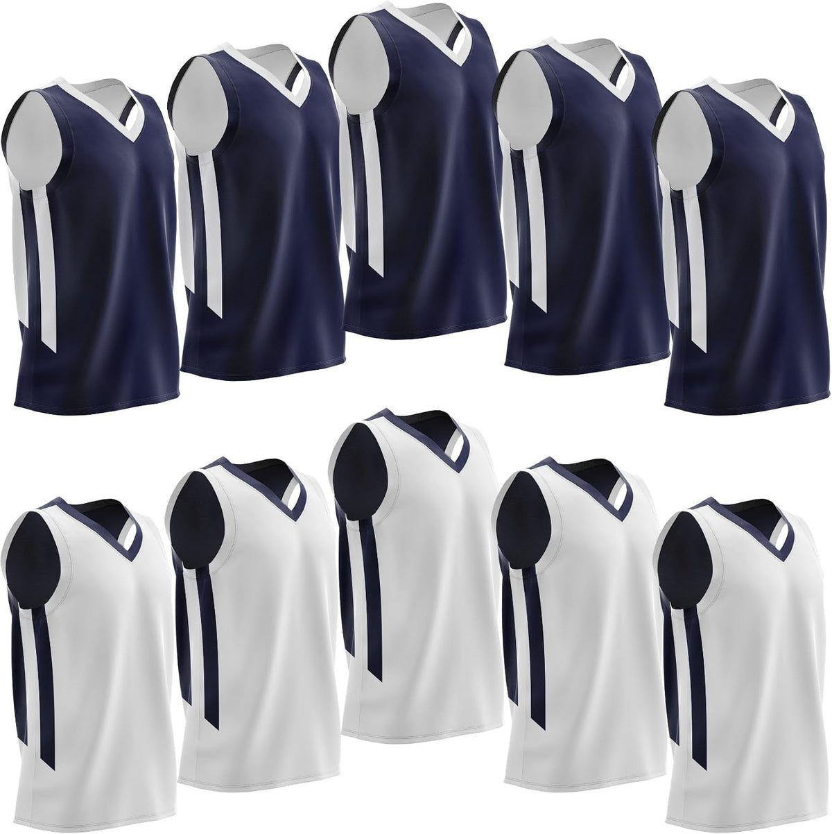 10 Pack Men's Reversible Custom Basketball Jerseys