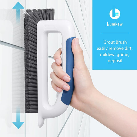 Lumkew Grout Cleaner Brush for Cleaning Floors Tile Scrub, Blue,1 Pcs
