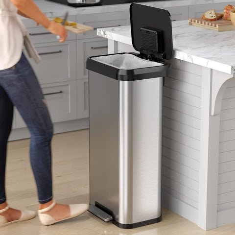 iTouchless 20 Gallon X-Large Step Trash Can/Recycling Bin | Odor Filter