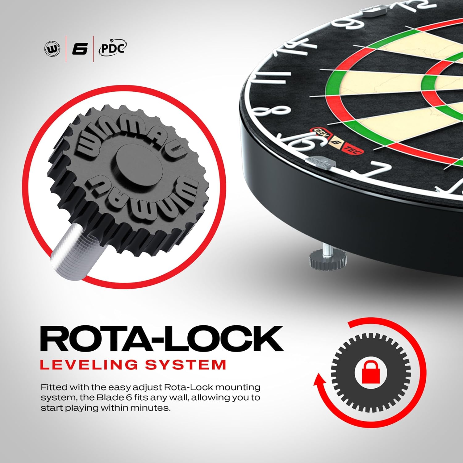 WINMAU Professional Bristle Dartboard - PDC Tournament Board with Official Tournament Specifications - Available in Blade 6 Single, Dual, Triple Core & Blade X Generations