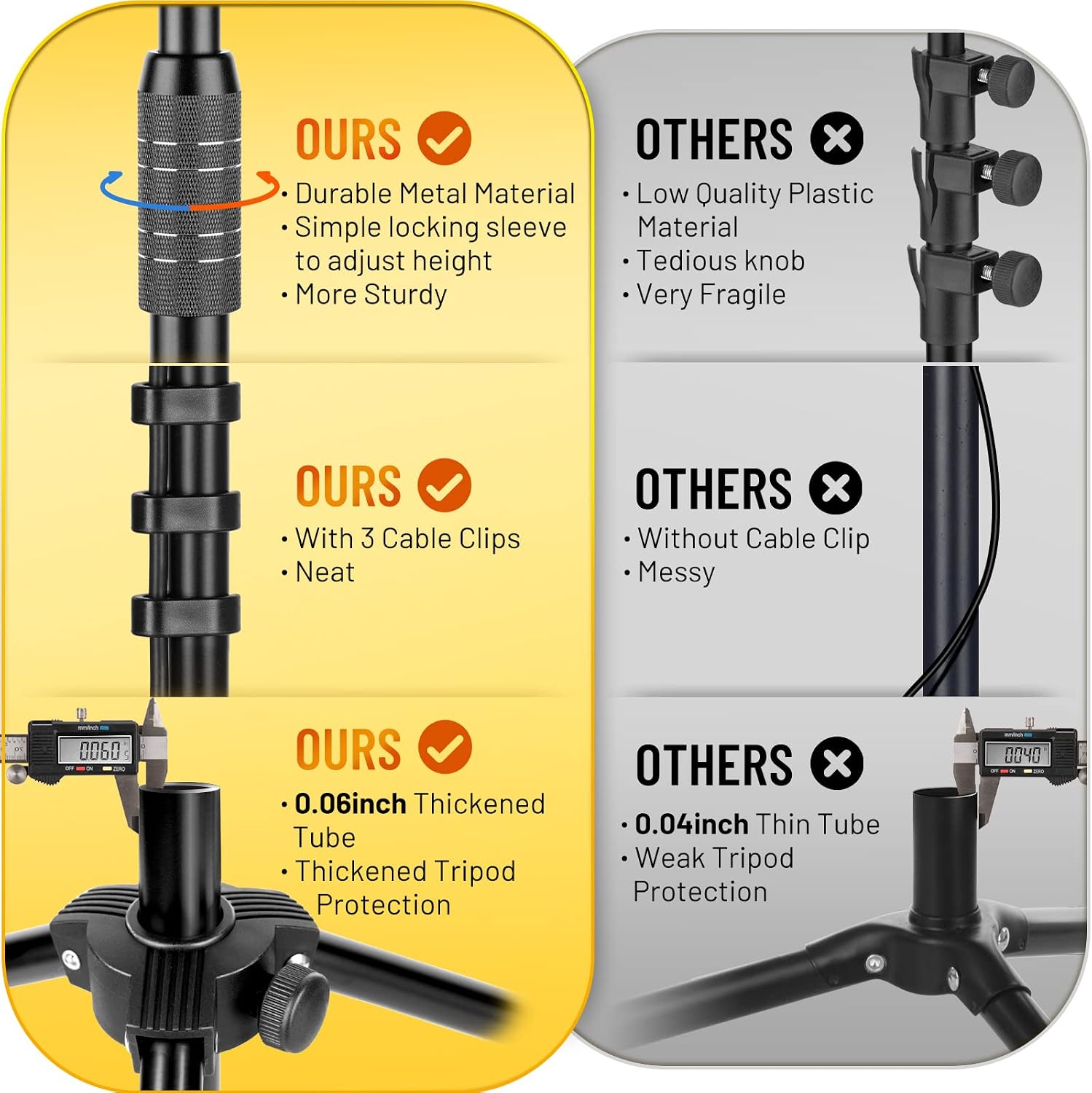 CAHAYA Mic Stand Dual-use Floor Microphone Stand Gooseneck Phone Holder