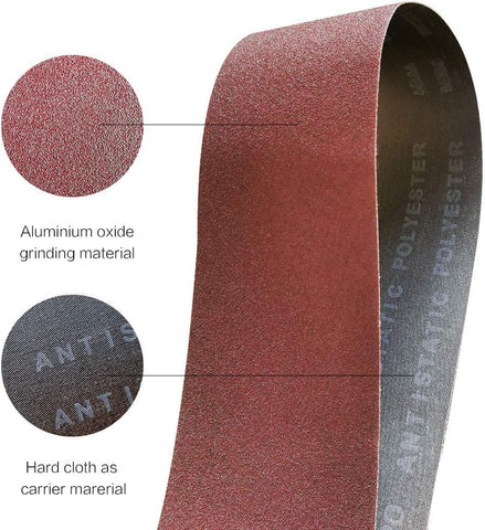 1x30 1 x 30 inch Sanding Belt Pack 1-Inch x 30-Inch,12 Pcs(4 Each of 80 120 150 Grits) Aluminum Oxide for Sander