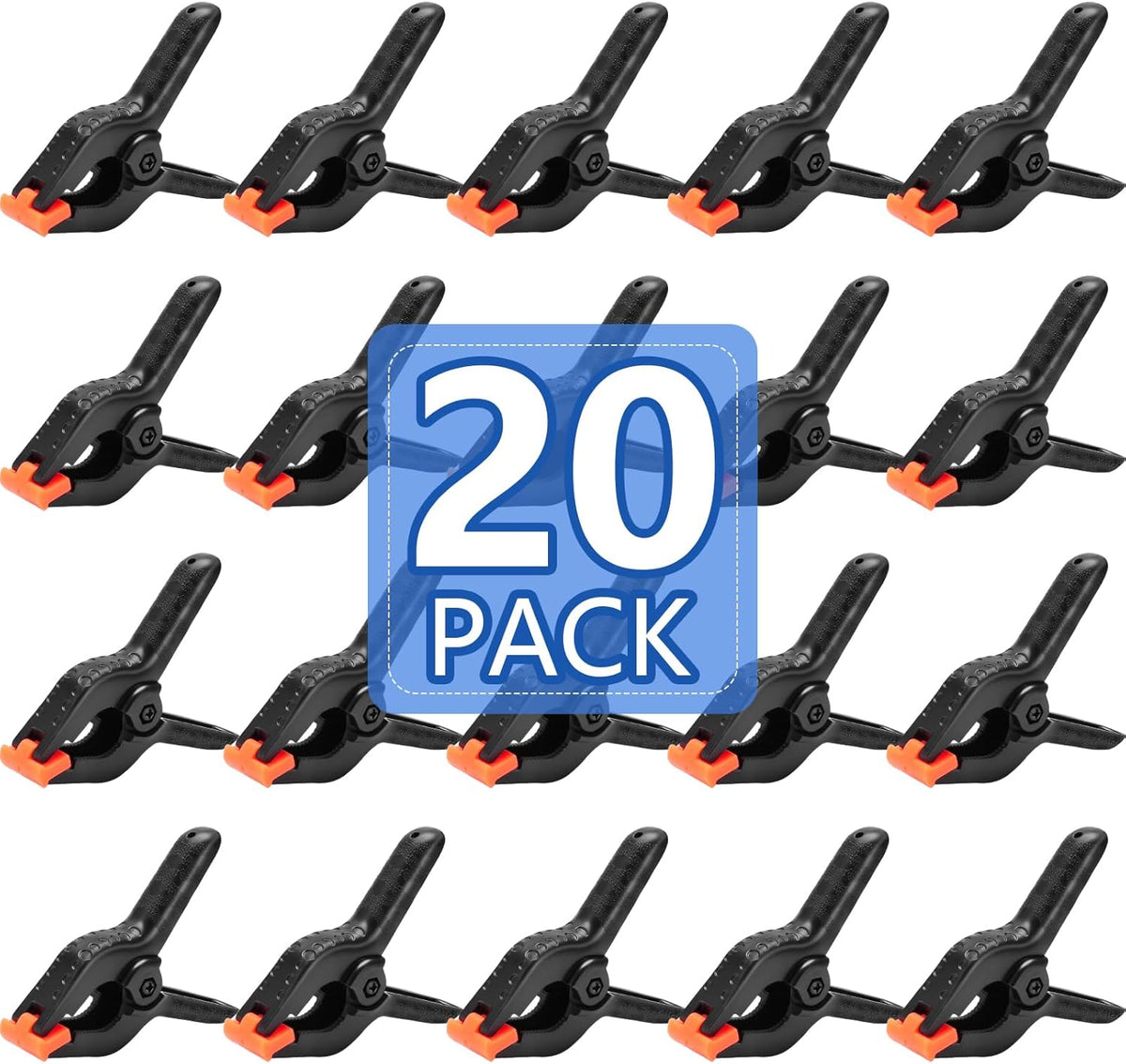 20 Pack 4.5 inch Plastic Spring Clamps, Backdrop Clips