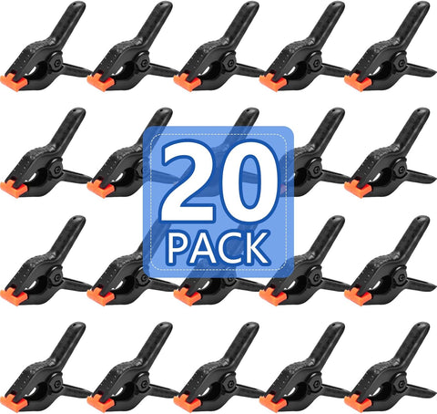 20 Pack 4.5 inch Plastic Spring Clamps, Backdrop Clips