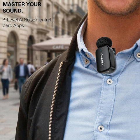 Mini Wireless Microphone for iPhone Android Tablets