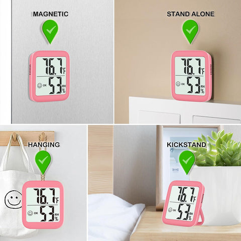 Antonki 2 Pack Room Thermometer Indoor Hygrometer