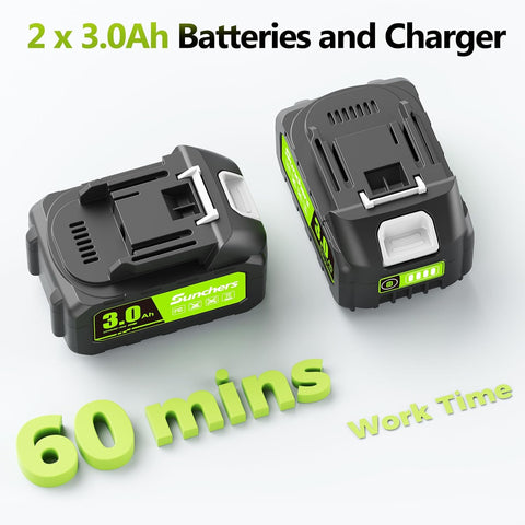 Electric Leaf Blower Cordless 680CFM with 3.0Ah Battery and Charger