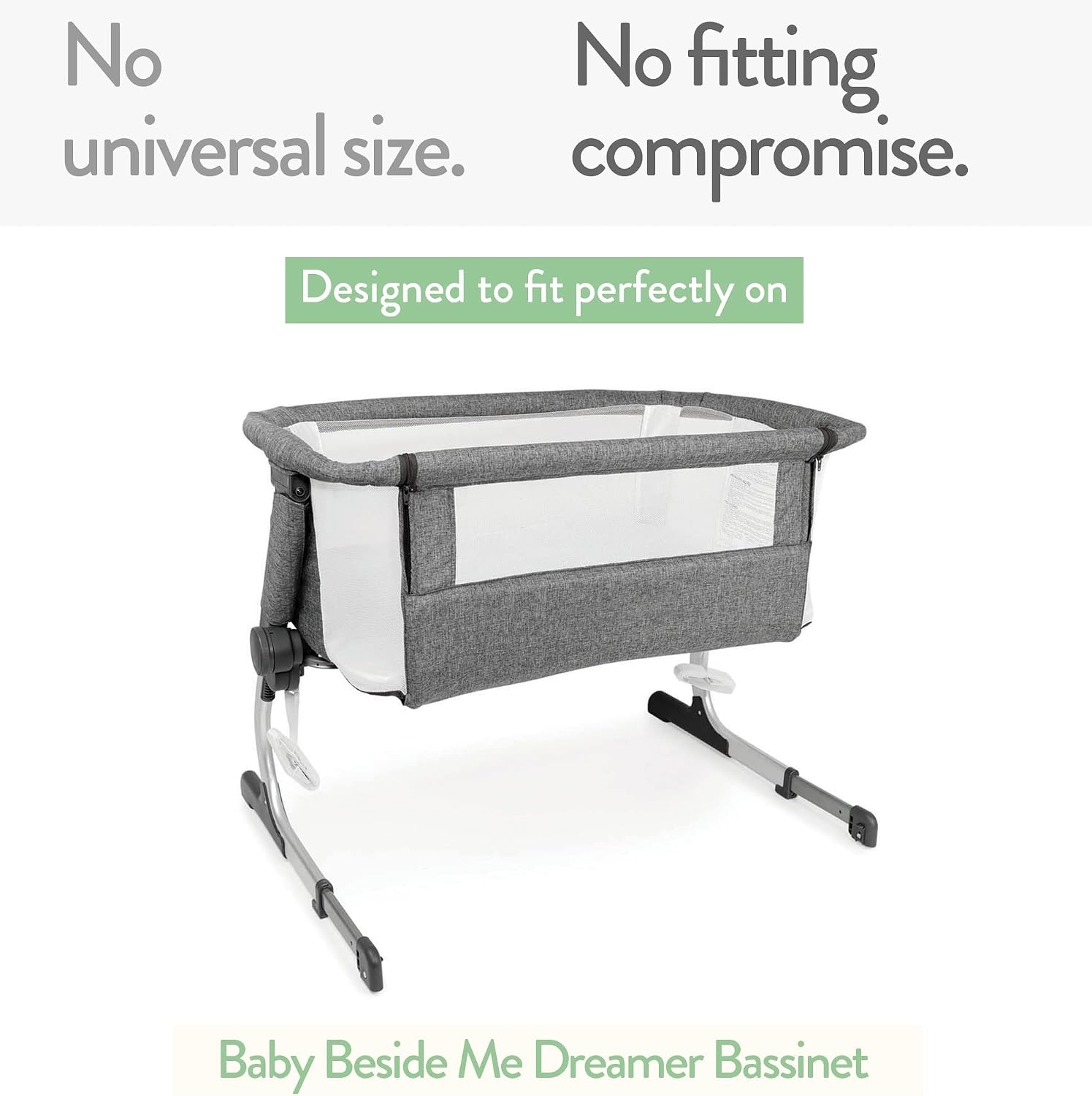 Joey + Joan Bassinet Fitted Sheets 33x20 for Baby Beside Dreamer Bassinet & Bedside Sleeper – Buttery Soft 100% Cotton – Light + Dark Sage Green – 2 Pack