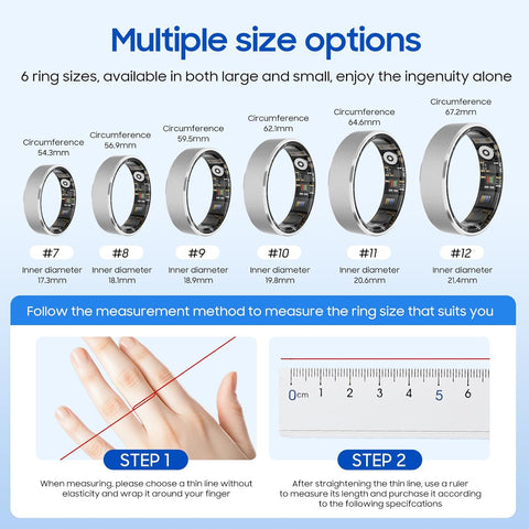 2026 Smart Ring New Health Tracker, IP68 Waterproof, iOS/Android Compatible, Sleep, Exercise & Health Monitoring, No Subscription, 5-Day Battery Life for Women & Men (Rose Gold, 7)