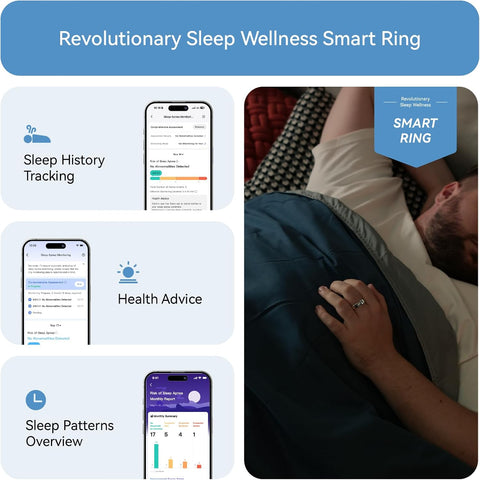RingConn Gen 2 Smart Ring - Sleep Apnea Monitoring(Gold, Size 9)