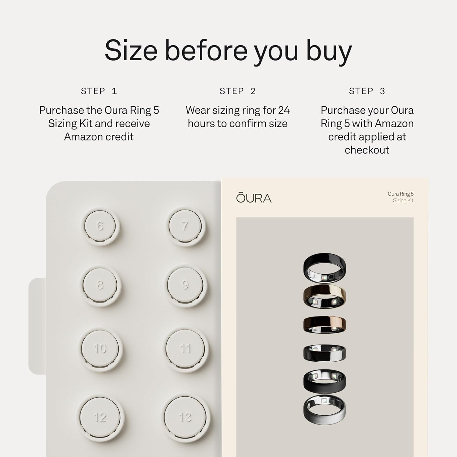 OURA Ring 5 Sizing Kit - Size Before You Buy Ring 5